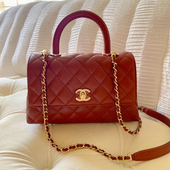 Chanel 21S Burgundy Small Coco Handle Ghw - Picture 2 of 2
